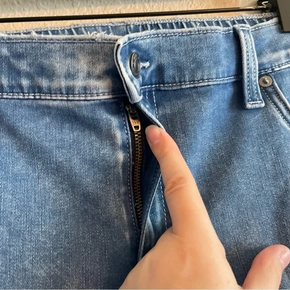 NWT Aerie Pull On Baby Flare Jeans Medium Wash Retro Y2K Women's Size XL - Picture 5 of 12